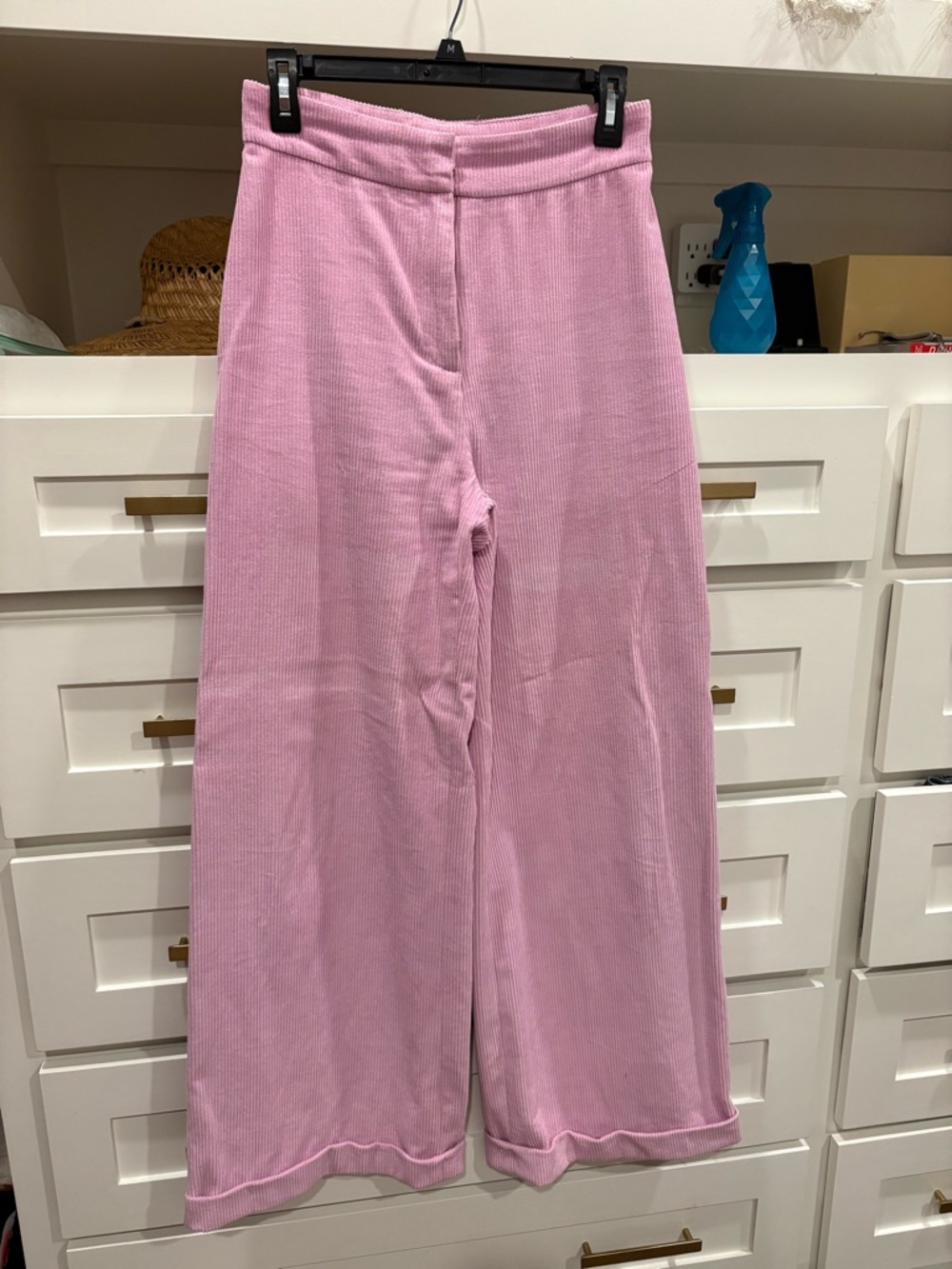 Wide Leg Women's Pants in Light Pink